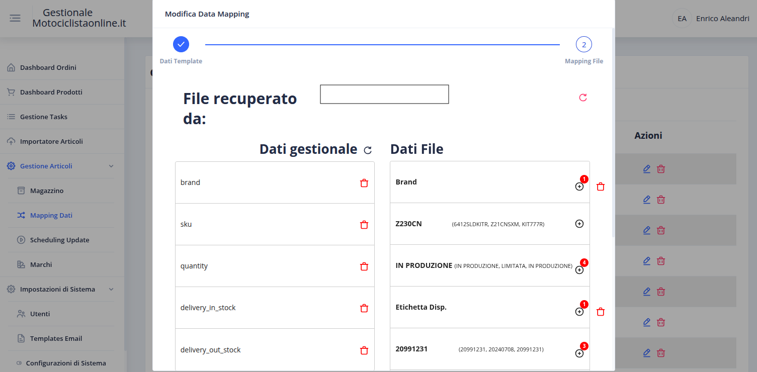 Motociclistaonline — gestionale custom per e-commerce moto